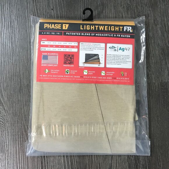 (D) XGO Flame Retardant Lightweight Mens Pants Size 2XL Layer Phase 1 UPF 25+ UV - Picture 4 of 7